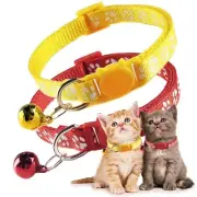 Red Breakaway Cat Collars with Bells, 2 Pack Kitten Collar with Bells, Break ...