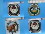 NOS Lot of 4 Vintage Ramar IND Plastic Clock Face Farm Life Horse Cow Pig Duck