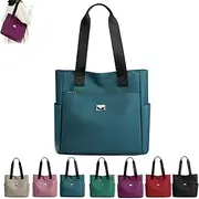 Large Capacity Waterproof Multi Pocket Nylon Shoulder Bag, Fashion Women Tote Bag for Work Travel