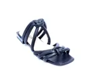 Fucsia 940 Black Leather Comfort Slides Flat Sandals 37 / US 7