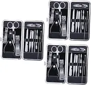 Beatifufu 36 Pcs Professional Manicure Set Stainless Steel Nail Tools Grooming Kit Nail Buffing Plant Print Case