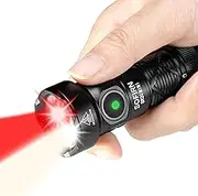 sofirn LED Rechargeable Red Flashlight, SR20 Mini Bright Flashlight with 1200 Lumens Bright White Light, Red Light, Waterproof Samll Light for Camping Hiking Hunting Fishing