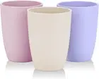 Wheat Straw Reusable Cup - Unbreakable Drinking Glasses Set of 3 - Dishwasher Sa