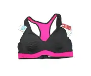 Berlei Sport NWT Size 10B Black Pink Padded Electrify Underwire Crop Sports Bra