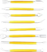8Pcs Fondant Cake Modeling Decorating Hand Sculpting Tools Kit, Eco-Friendly Plastic Modeling Supplies for DIY Cake Sugar Gum Paste Decorating Sculpting