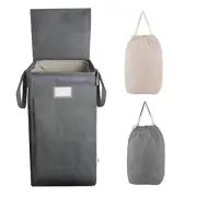Large Laundry Hamper with Lid - Collapsible Dirty Clothes Hamper with Removab...
