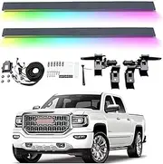 MOMOAU Plug-N-Play Electric Running Boards w/LED Lights Compatible with 2019-2025 GMC Sierra 1500 Double Cab/HD-Double Cab | Automatic Retractable Power Steps, 600LB Capacity, Anti-Slip Surface, Vehic