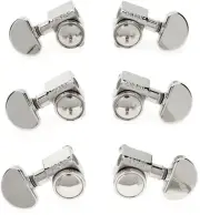 Grover 502N Roto-Grip Locking Rotomatic Tuners - 3+3 Nickel