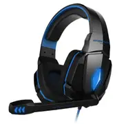 Pc Gaming Headset With Mic Led Volume Control 2.2M Cable Blue / Black