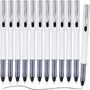 M&G 12 Pcs Liquid Rollerball Pen, Pens Fine Point Smooth Writing Pens 0.38mm Fine Point Pen with Black Ink Pens for Note Taking, Office School Supplies Gifts Student Women Men Adult