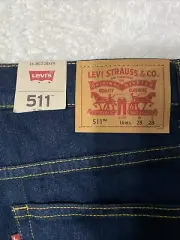 $44 New Levi's 511 Slim Fit Dark Wash Denim Stretch Jeans 16 Reg 28x28 Boys