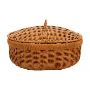 Woven Fruit Basket Storage Basket Storage Bin Snack Bread Basket for Garden