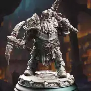 Dwarven General Dnd Miniature | Dwarf Fighter Dnd mini | By DM Stash