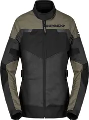 Spidi Tour Net, textile jacket women , color: Black/Olive , size: XS