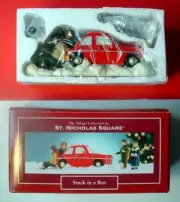 NEW St Nicholas Square Christmas Stuck in a Rut RETIRED 3 PC set Accessory NIB