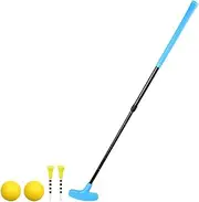 rockible Two Way Golf Putter Retractable Golf Club Golfing Supplies Two Sided Yard with 2 Tees 2 Balls Left and Right Handed Putter