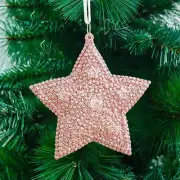 Christmas Decorations Three Five Pointed Star Tree Pendant Snow Scenery