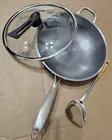 Vention Stainless Steel Wok, 13.2 Inch ,32cm , Honeycom Wok With Lid AndSpatula