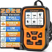 AUTOPHIX OBD2 Scanner Enhanced OM126P Vehicle Code Reader Auto Diagnostic Check Engine Light for All OBD II Car After 1996[Upgraded Version]