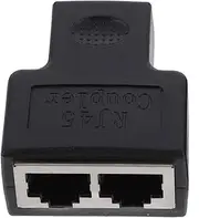 DOITOOL Network Splitter Adapter to Ethernet Socket Durable Plastic Ethernet Cable Connector for Easy for Use