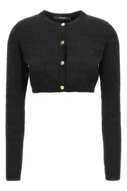 VERSACE Crocodile-Effect Cardigan