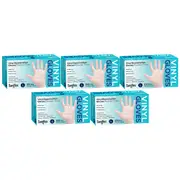 500pc Saniflex Vinyl Disposable Gloves Clear Size L Home Cleaning Work PPE