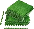 Grass Tiles Interlocking Grass Mat– Soft Artificial Carpet Grass Turf –