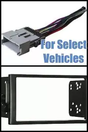 Double Din Car Stereo Radio Install Dash Mount Kit Wire Harness for some Saturn