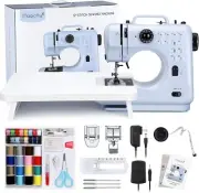 Portable Mini Sewing Machine with 12 Built-in Stitches & Accessories - Blue