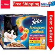 Sensations Adult Wet Cat Food Favourites Menu - 60x85g Nutrient-Rich Jellies