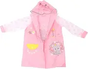 [Atyhao] Kids Rain Poncho, Waterproof Rain Coat with Reflective Strip, Button Closure and Storage Pocket, PU Material, for School and Outdoor Activities