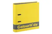 ColourHide A4 70mm 375 Sheets Silky Touch Lever Arch File Paper Organiser Yellow
