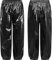 [iEFiEL] Sparkly Dance Harem Pants for Modern Jazz Performance Costume Trousers Hip Hop Dance Clothes Streetwear