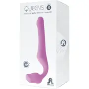 Adrien Lastic Queens Strapless Strap On Purple Small - Dual Pleasure Silicone Di
