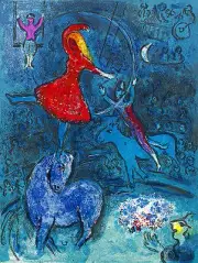 Le Cirque IV by Marc Chagall A2+ High Quality Canvas Print