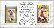 cocomong Dog Memorial Gifts for Loss of Dog Picture Frame, Pet Memorial Gifts, Rainbow Bridge Picture Frame (2-4x6 Inches Photos)