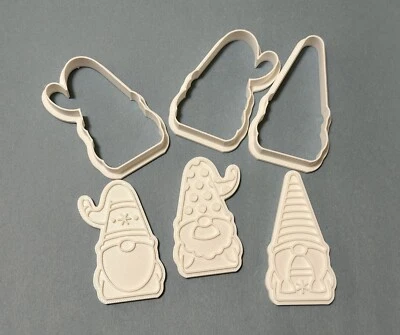 Set of 3 Christmas gnomes cookie cutters/stamp/options on sizes/christmas gnomes