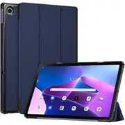 For Lenovo Tab M10 Plus 10.6 3rd Gen TB125FU Folio Leather Smart Magnetic Flip Stand Case Cover (Navy Blue)