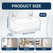 2Pcs Bath Toy Organizer Plastic Bath Toy Storage Holder Hanging Basket{