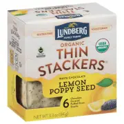 Lundberg Rice Cake Thin Lemon Py Org 3.3 oz (Pack of 6)