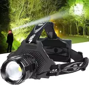 LED Headlamp Rechargeable, Upgraded 30W Super Bright Head Lamp100000 High Lumen