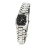Casio Women LTP-1169D-1ADF Watch Metal Band Silver Black Original New