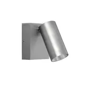 CLA LIGHTING Outdoor Wall Mounted Pillar Spot Light - Single Head - Adjustable - 8W Tri-CCT LED - Aluminium - 240V - Titanium
