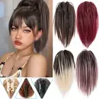 Long Messy Bun Claw Clip in Hair Extensions Curly Scrunchie Natural Updo Chignon