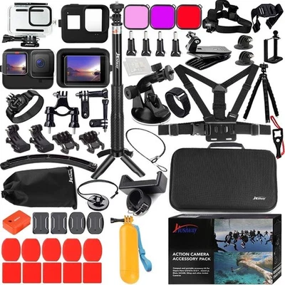 Kit for Gopro Hero Silicone Case Glass Screen Hero13 Hero12 Hero11 Hero10 62E