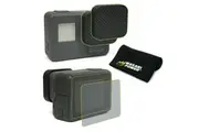 Wasabi Power Accessory BUNDLE for GoPro HERO7/HERO6/HERO5-Lens Cap/Screen protection