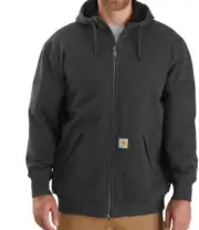 Carhartt 104078 Men's 2X CHH Mdwht Thermal-lined Full-Zip Sweatshirt [B18-4078]