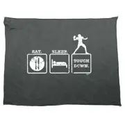 Eat Sleep Touchdown - Funny Novelty Sports Microfiber Towel Gift Gifts