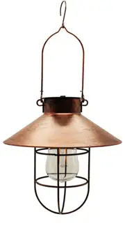 Solar Lantern Hanging Light LED Outdoor Waterproof Yard Patio Garden Decor Lamp
