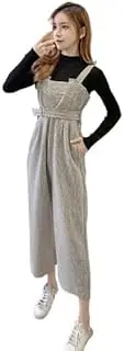 [YiKeGuiHuaShu] Wool Overalls, one-Piece Waist Jumpsuit, Wide-Leg Pants, Small Casual Two-Piece Suit Women, Autumn and Winter